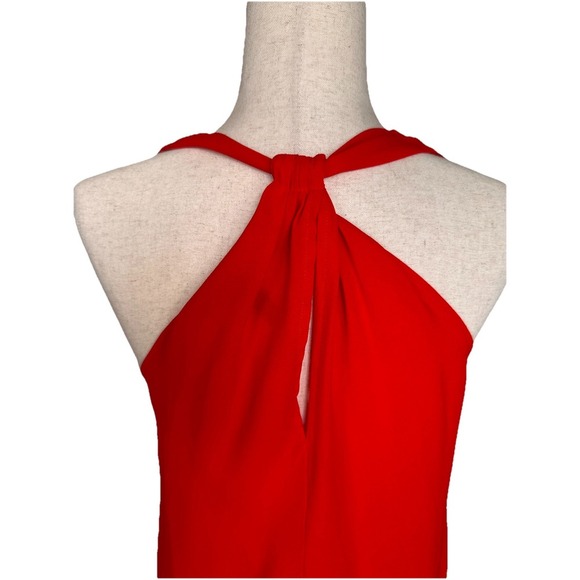 BCBG MaxAzria Sleeveless Halter Shift Dress Party Cocktail Poppy Red Size XXS - Picture 3 of 7